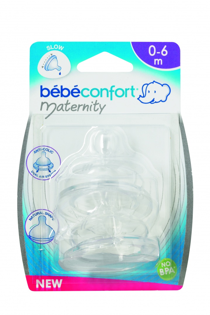 Соска Bebe Confort Maternity T0 силикон 0-6мес. 2 шт.