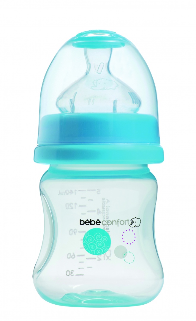Бутылочка (пластик) Maternity 140мл. 0-6мес. голубая, S1 Bebe Confort