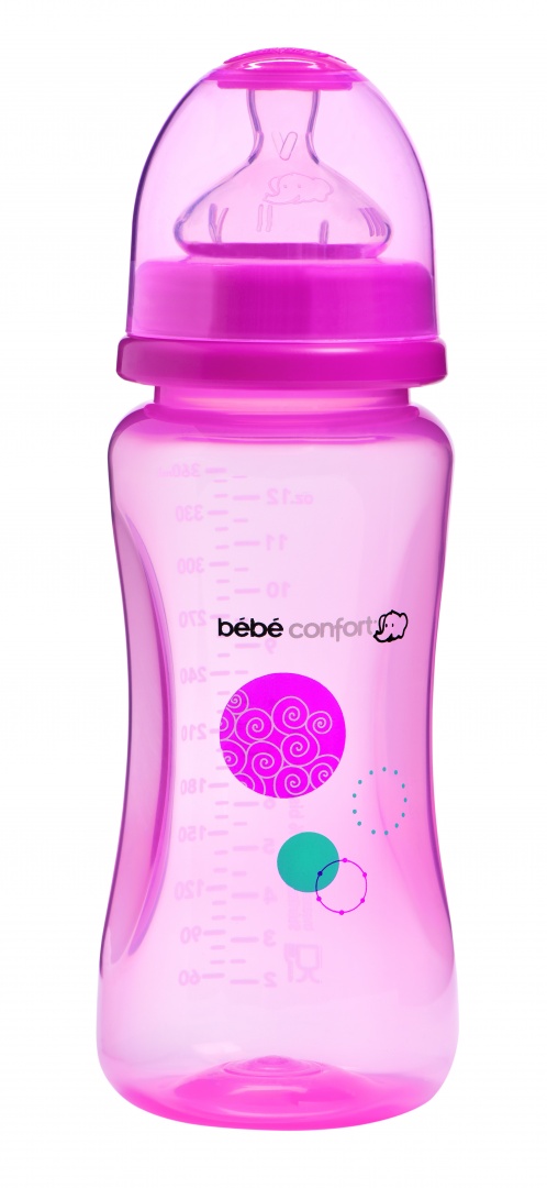 Бутылочка (пластик) Maternity 360мл. 6-24 мес.розовая, S2 Bebe Confort